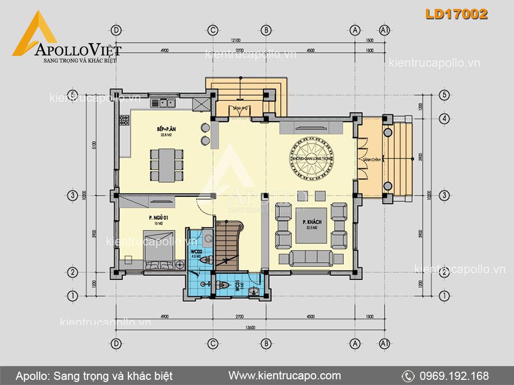 Mẫu dinh thự bề thế thu hút người nhìn (LD17002)